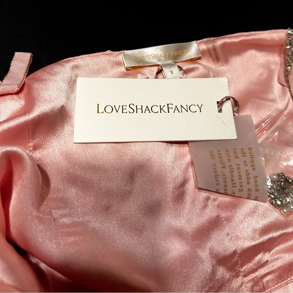 Loveshackfancy Arlitta Bow Crop Top | Color: Pink, Size:8 - Picture 9 of 15